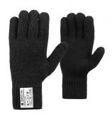 Двойные хлопчатобумажные перчатки (70% ХБ + 30% полиэфир) 7.5 класс, по ГОСТу с маркировкой, чёрные